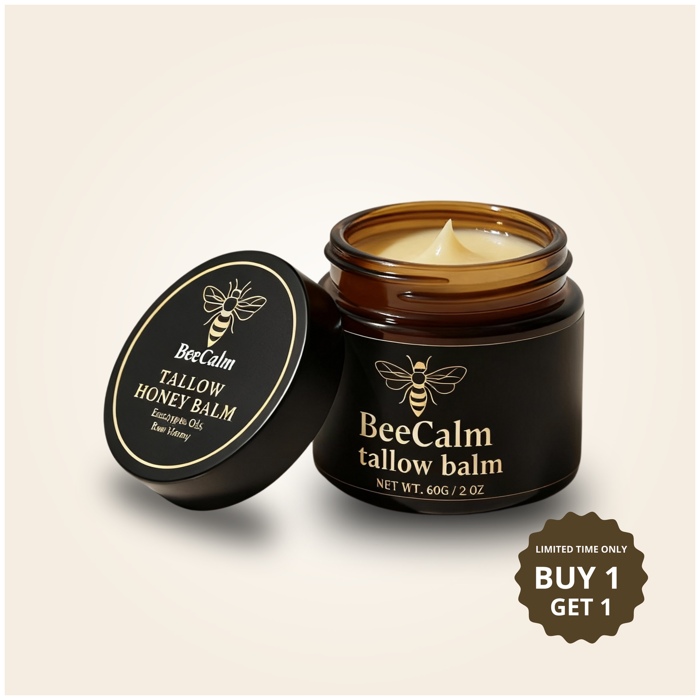 BeeCalm™ – Organic Tallow & Honey Balm for Dry, Sensitive Skin
